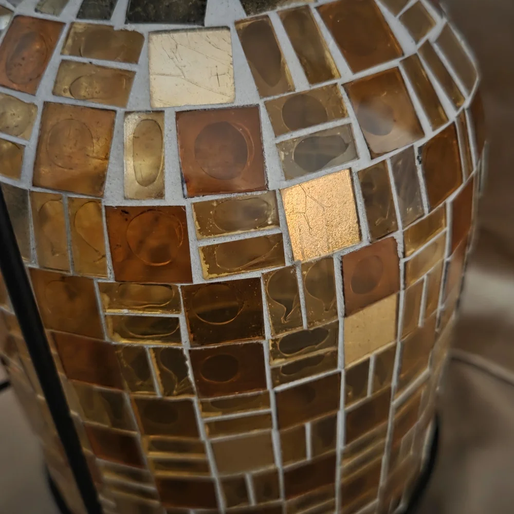 PartyLite Global Fusion Mosaic Candle Lantern Hurricane Retired Moroccan Style